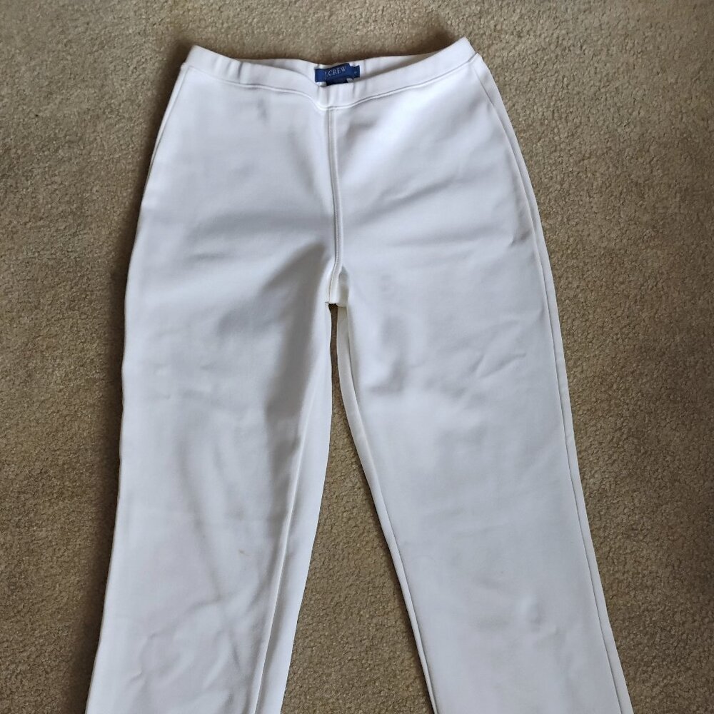 JCrew white stretch high waisted sailor pant Womens Small